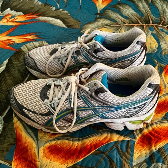Asics Gel Cumulus 12 Running Shoes. White/Brilliant Blue/Lime W Size 10.5 - Picture 10 of 10